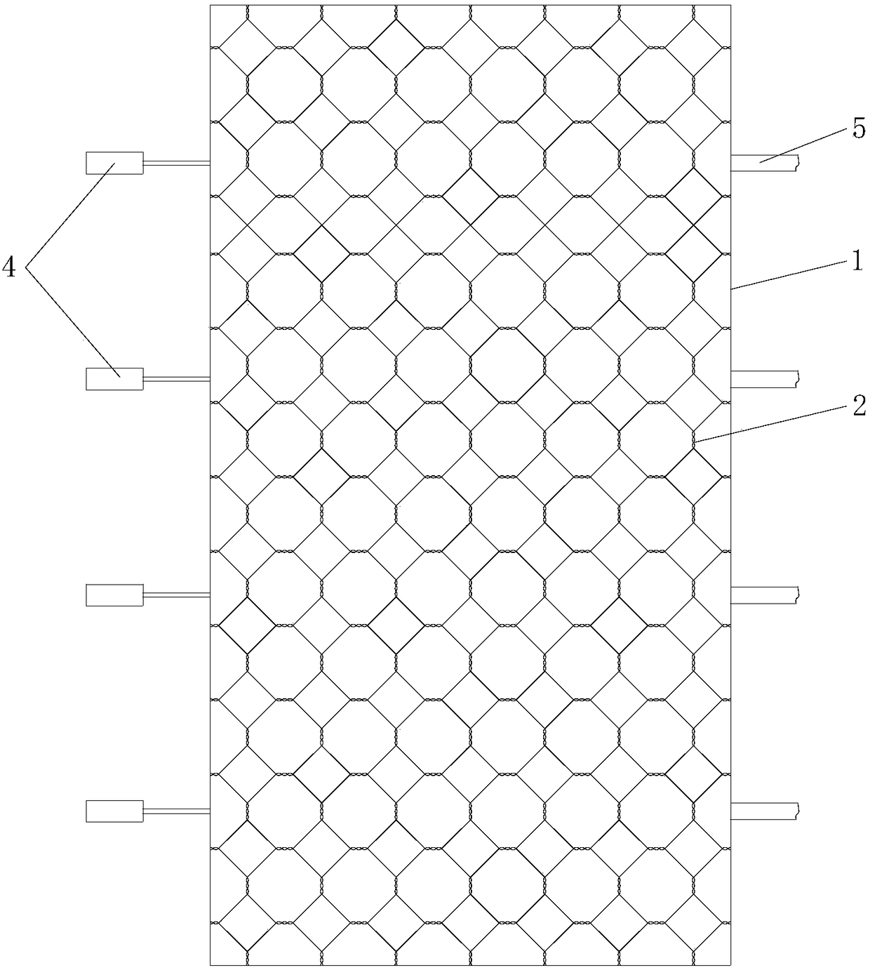 High-strength reinforced ecological mat and manufacturing method thereof