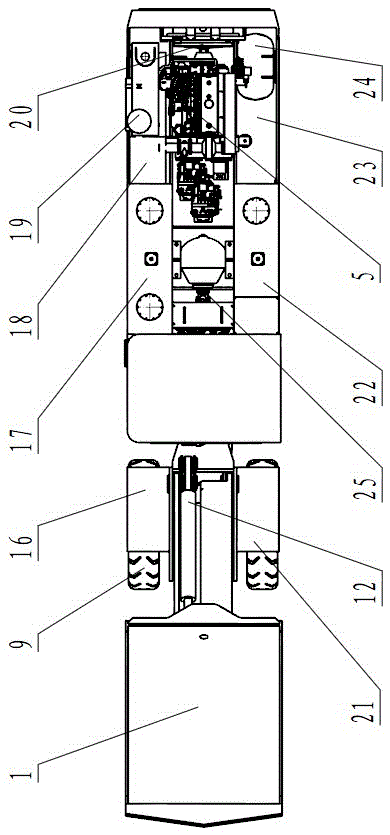 Underground coal mine narrow type operation vehicle