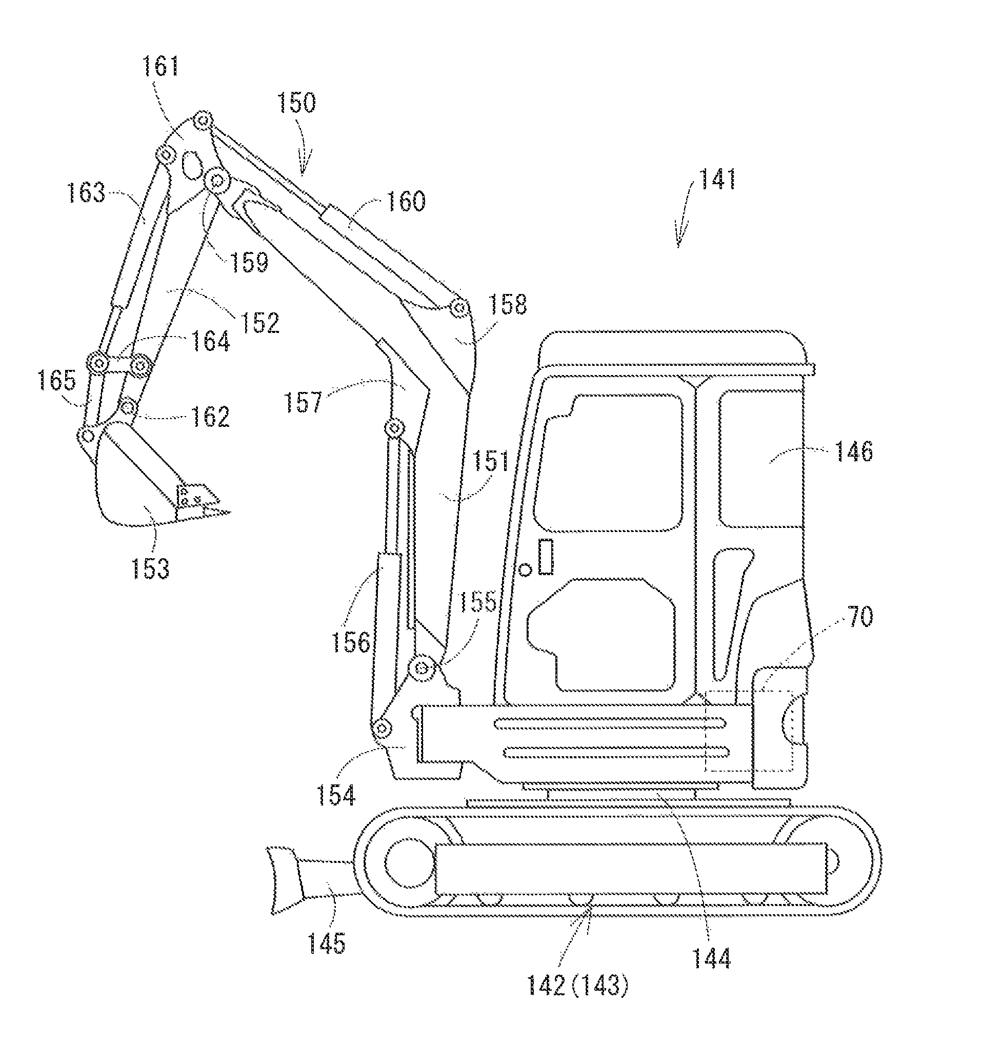 Exhaust gas purification system of working machine