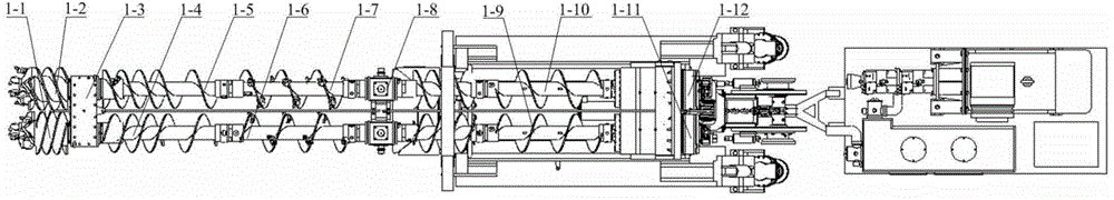 Full-hydraulic drill type pressure relieving equipment with double drill bits and pressure relieving method