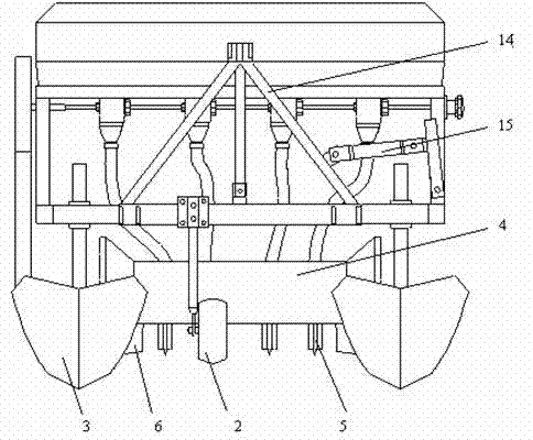 Wheat crop ridge seeding machine