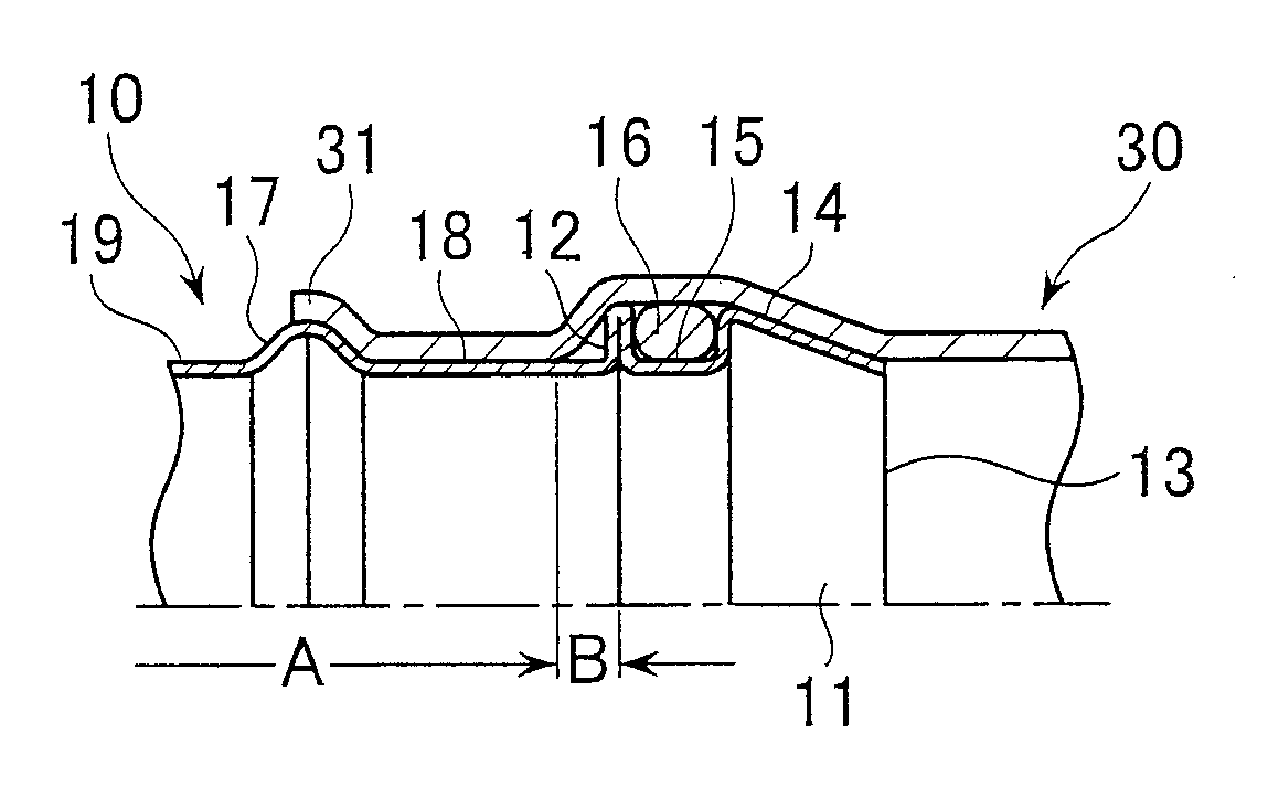 Connection-structure of a flexible tube