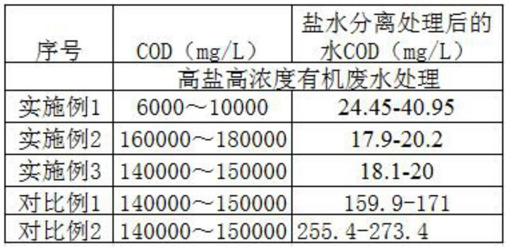 Process for treating high-salt and high-concentration organic wastewater