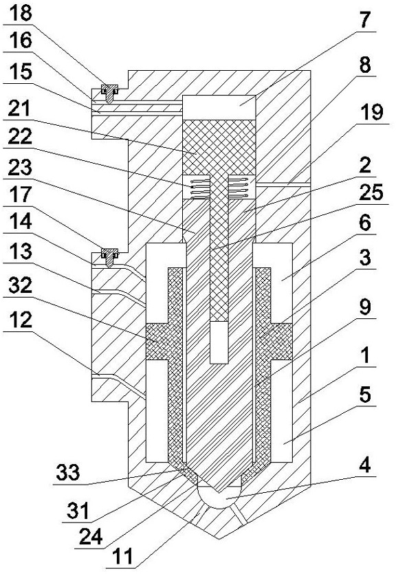 Fuel injector for coaxial injection of natural gas and diesel fuel and its control method