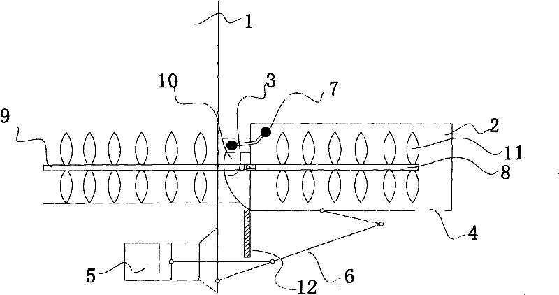 Grain unloading device for harvester