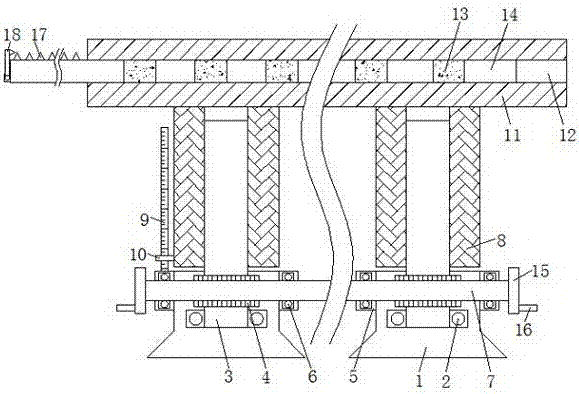 Wood conveying device facilitating cutting size adjustment