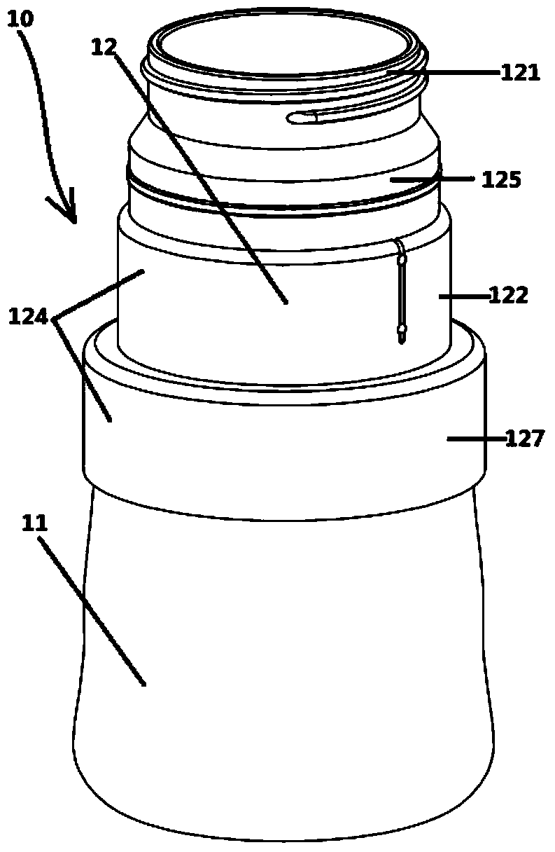 Powdered milk box and powdered milk blending device