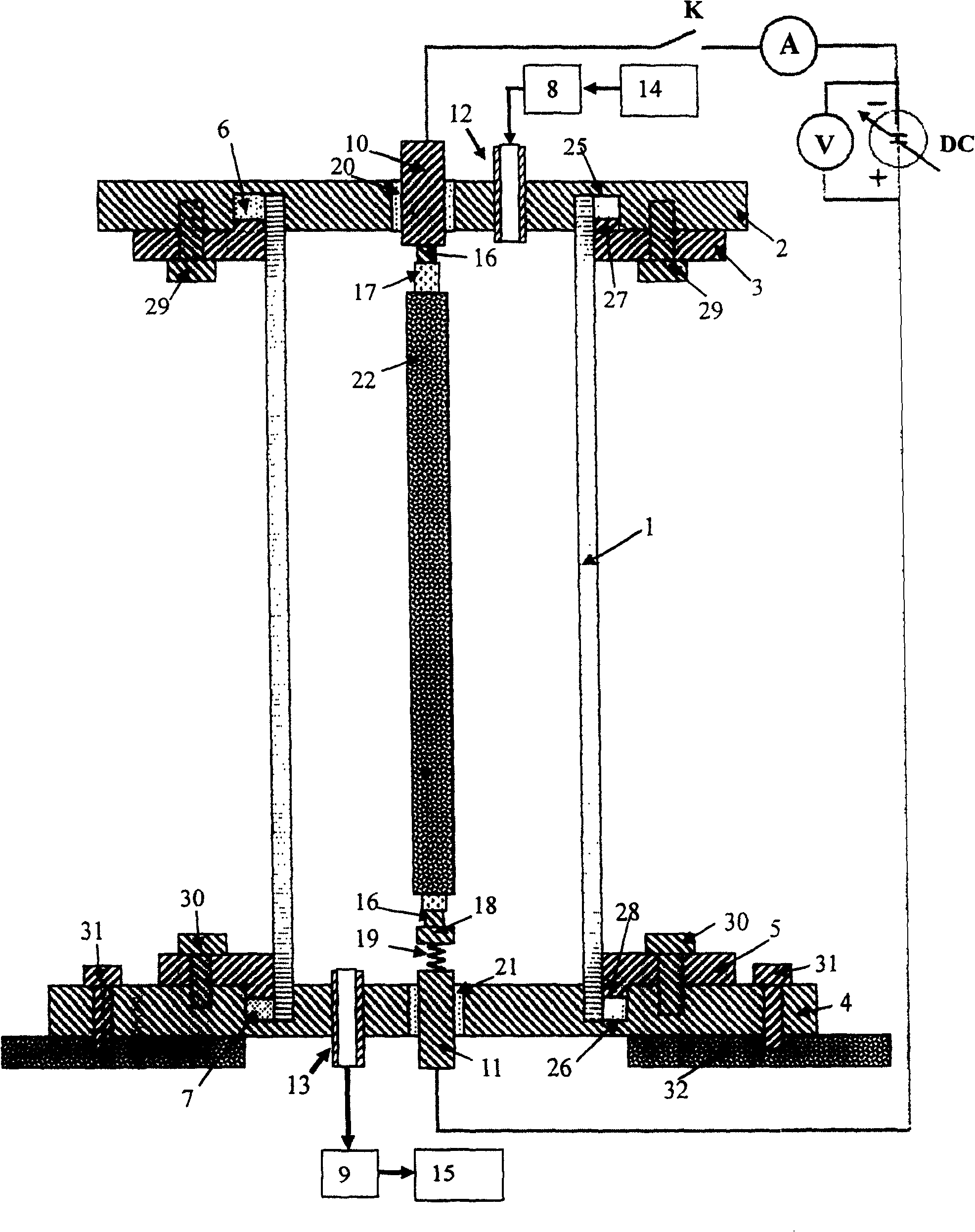 Linear nano carbon tube composite-field emission source and method for preparing same and dedicated device therefor