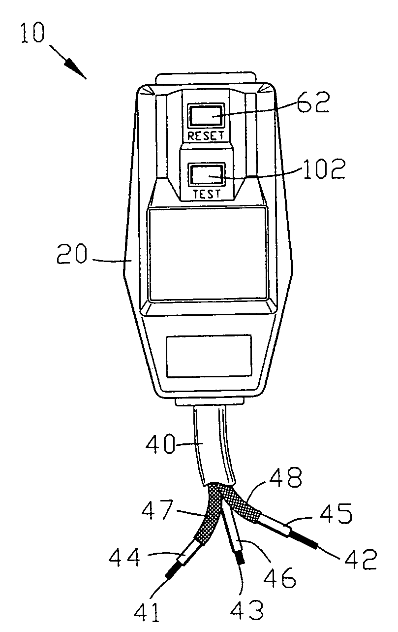 Leakage current detection and interruption circuit