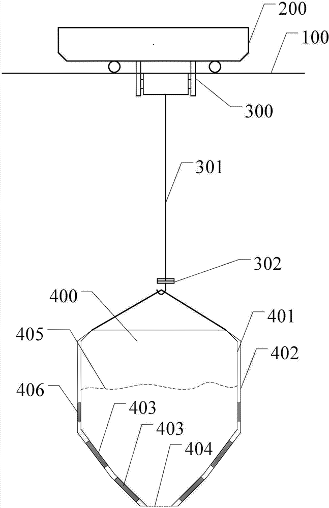 Intelligent material crown block system balanced in material distribution