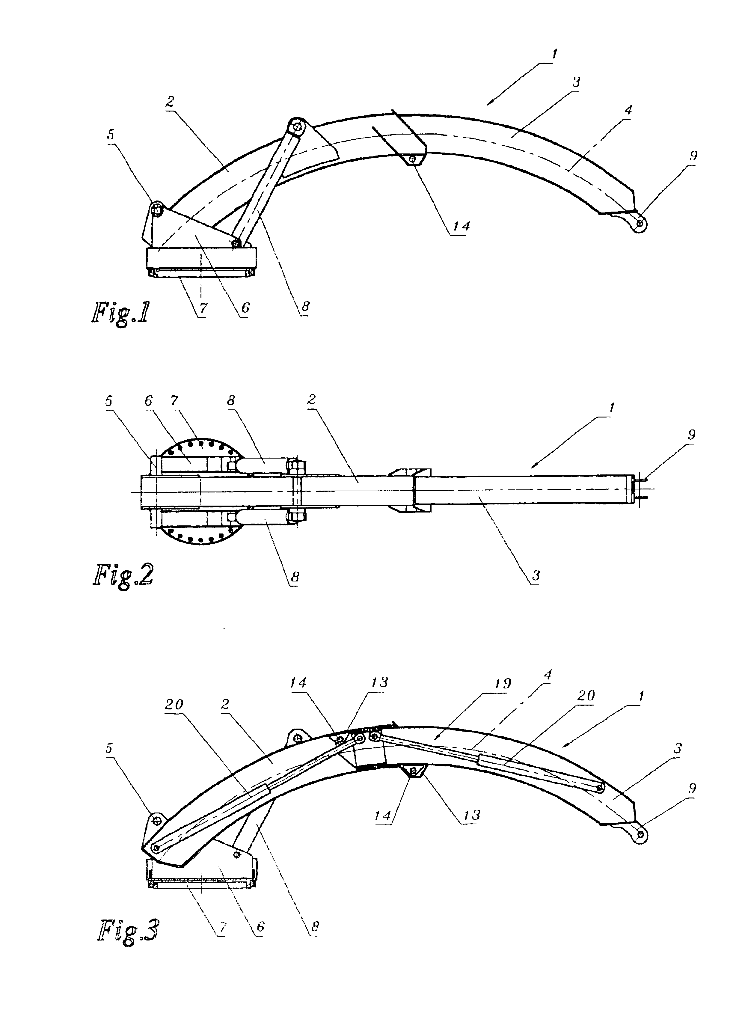 Telescopic jib for a motor vehicle or a crane