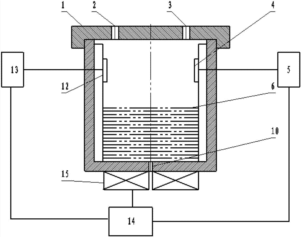 Metallic target generator without vibrating rod