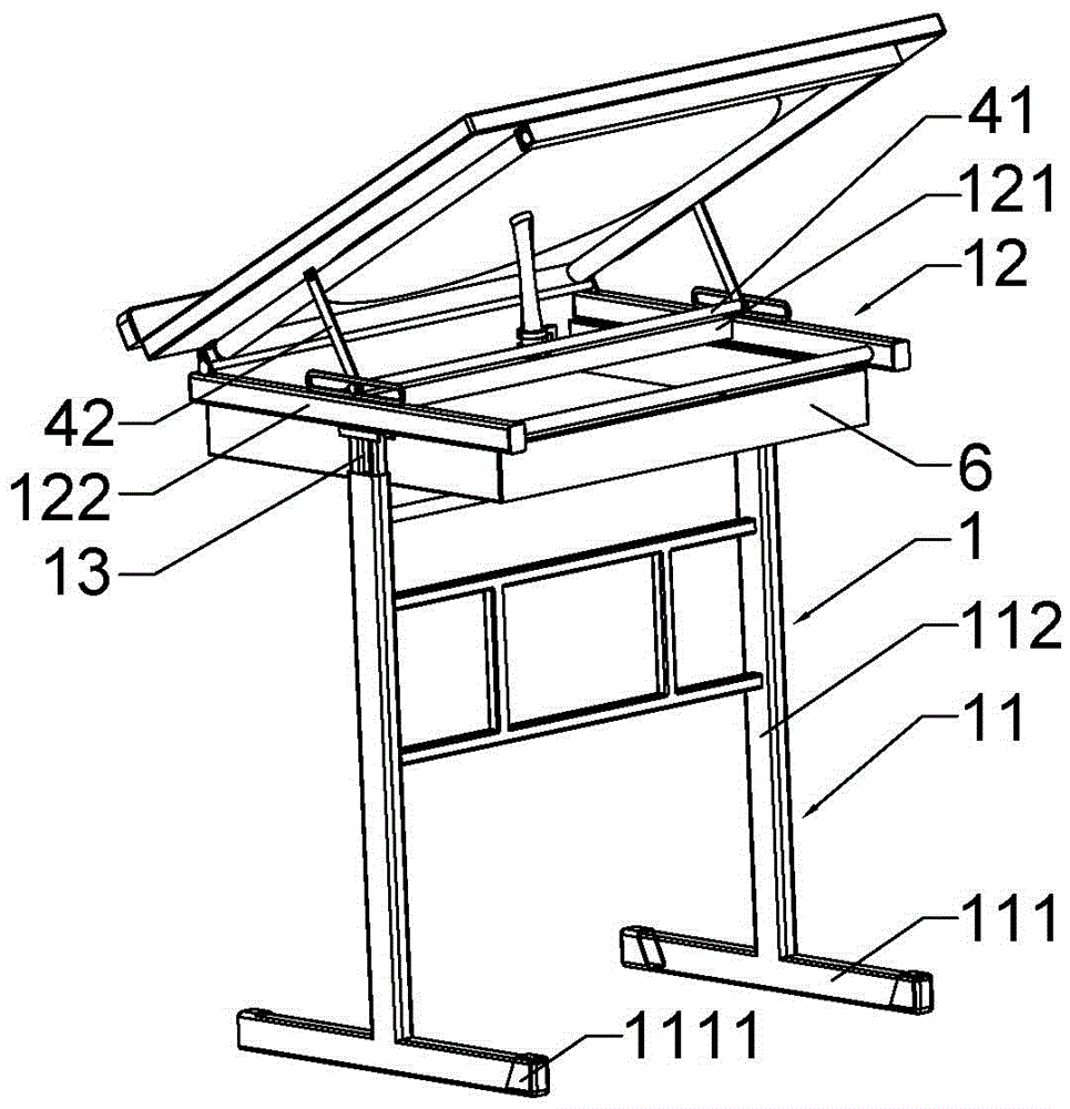 Multifunctional drawing table and using method thereof