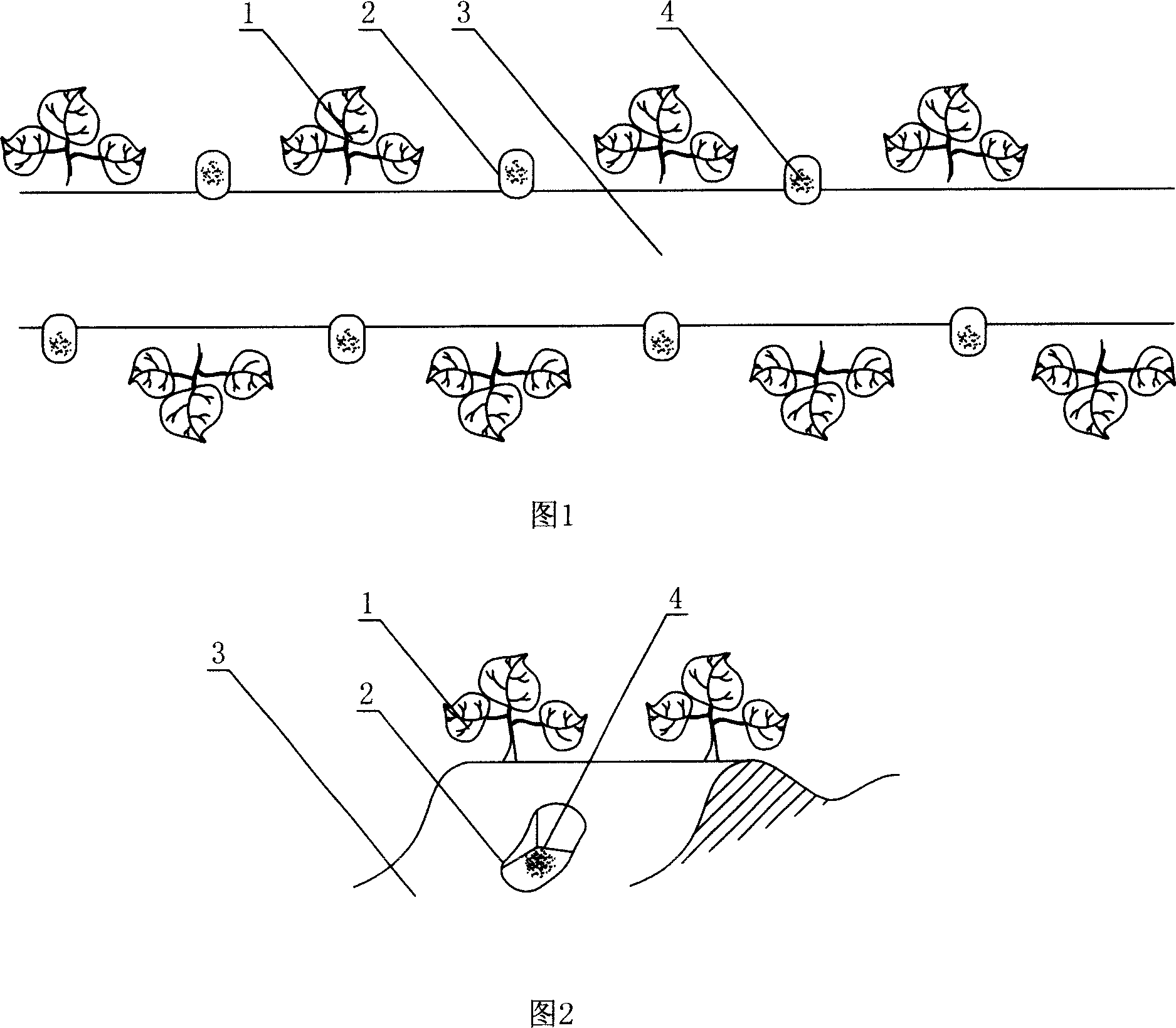 Method for fertilizing in opened hole