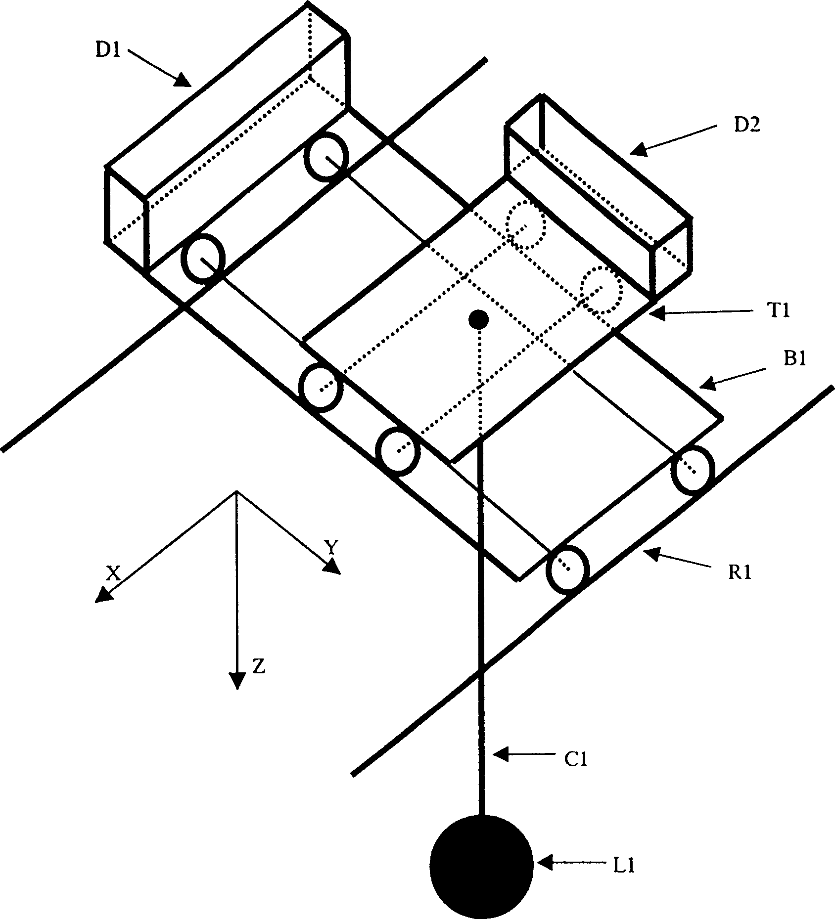 Lifting rope angle measurer for crane