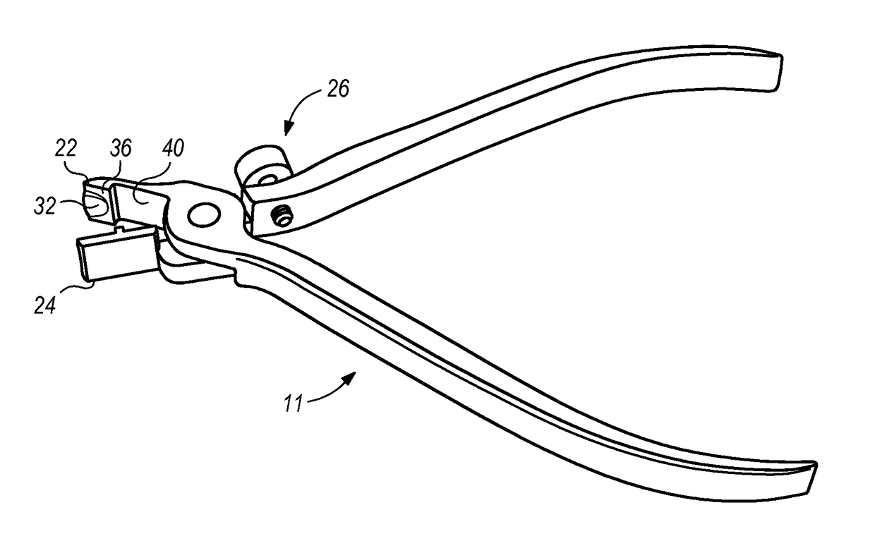 Dental tool for forming a contact area on dental matrix