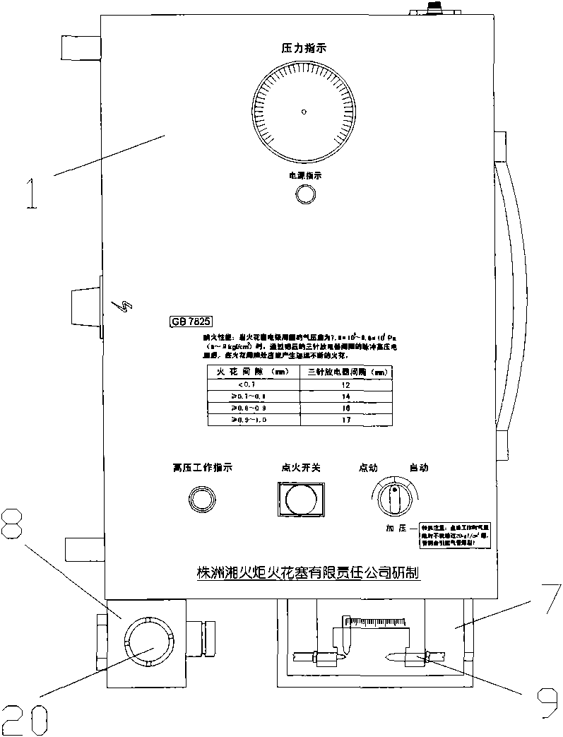 Tester for testing ignition capability and voltage resistant capability of sparking plug and testing method and uses