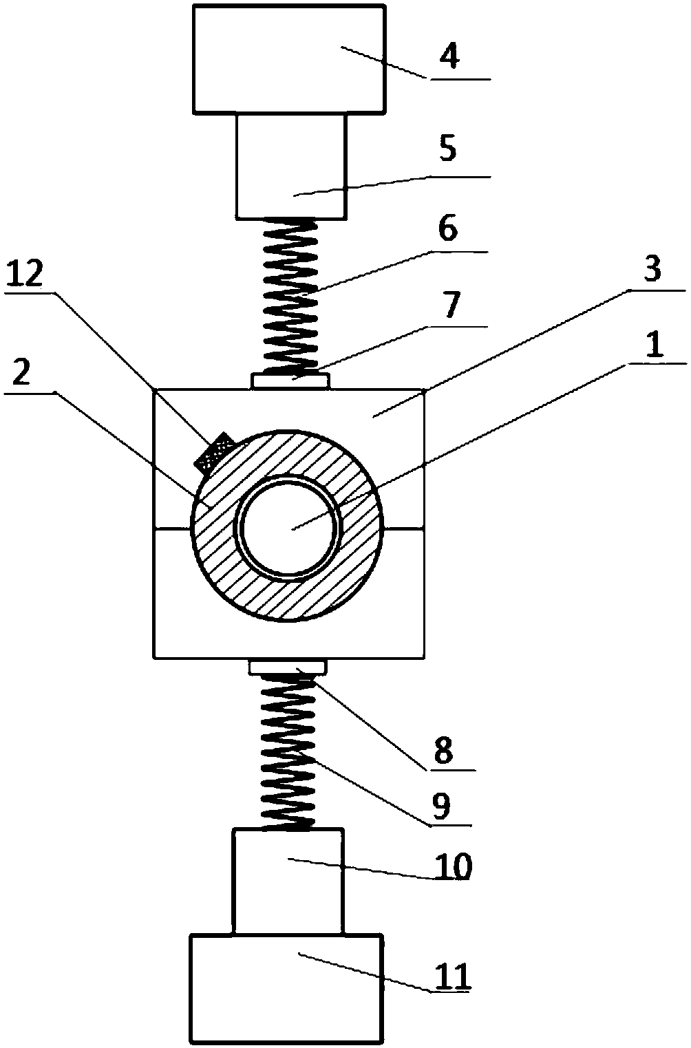 Alternating load loading device for bearing testing machine, based on screw rod transmission mechanism