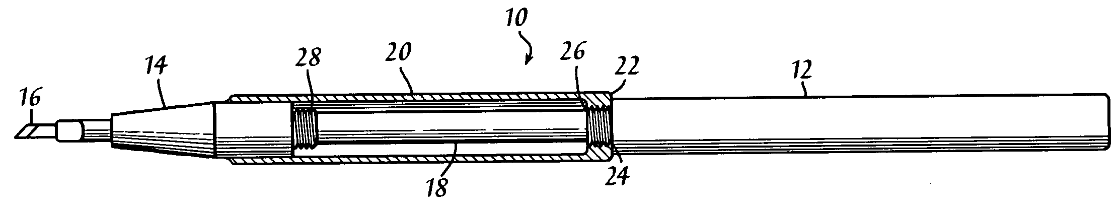 Surgical device with a moveable instrument protector