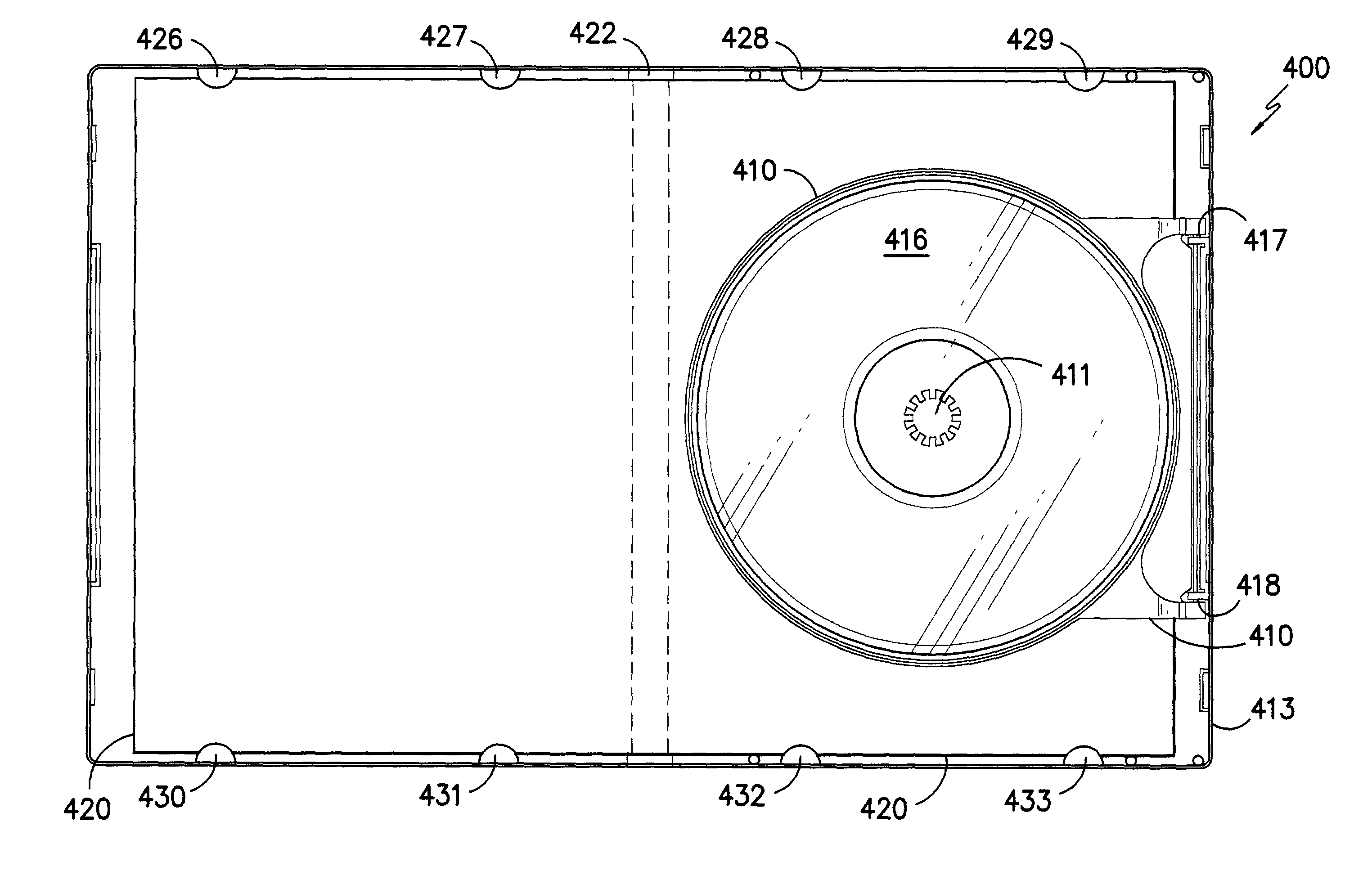 Disc holding trays for antitheft purposes within optical or audio disc storage units