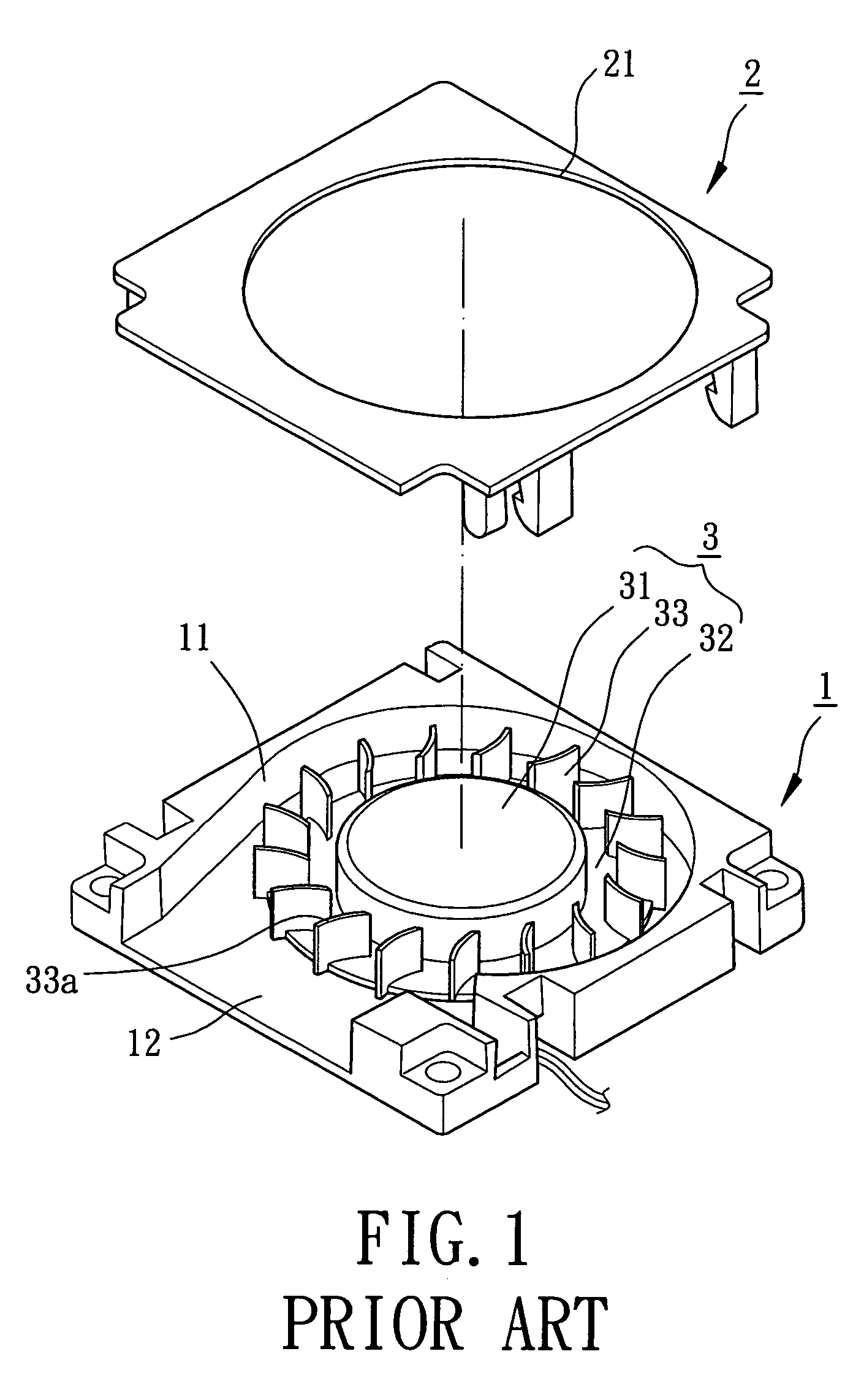 Impeller for radial-flow heat dissipating fan