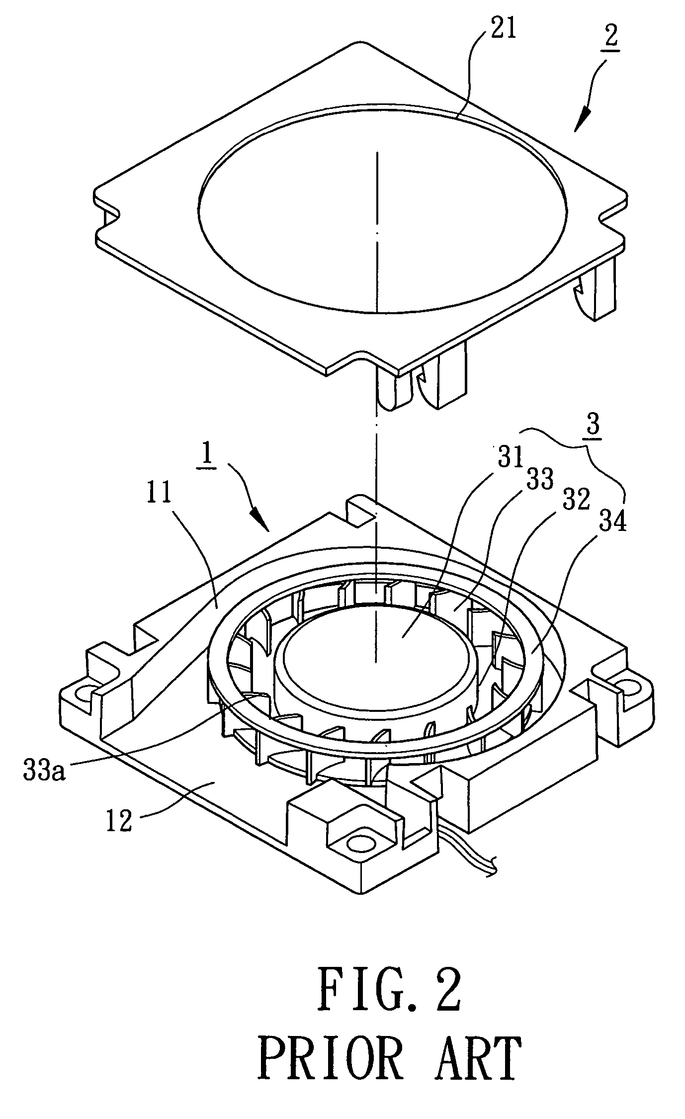 Impeller for radial-flow heat dissipating fan