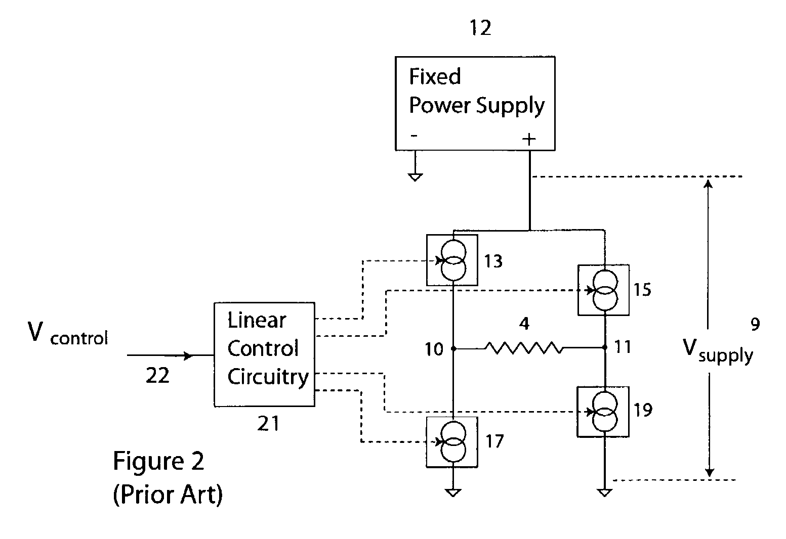 Bipolar current source based on a unipolar power supply