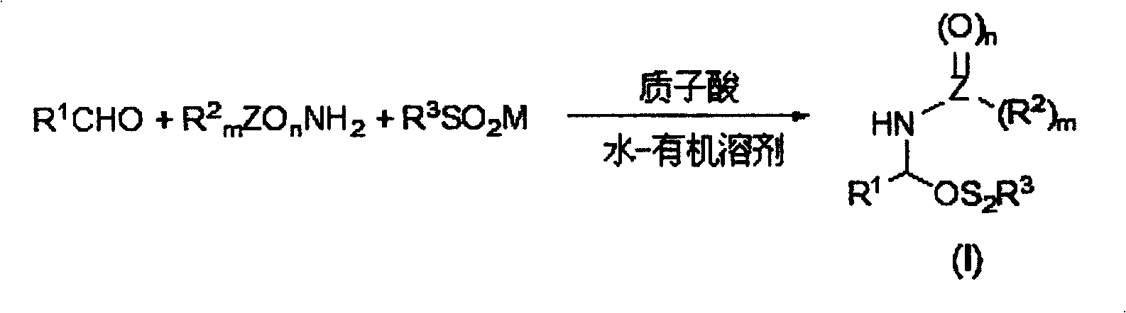 Method of preparing sulfone amide and method of using said sulfone smine to prepare N-substituted imine