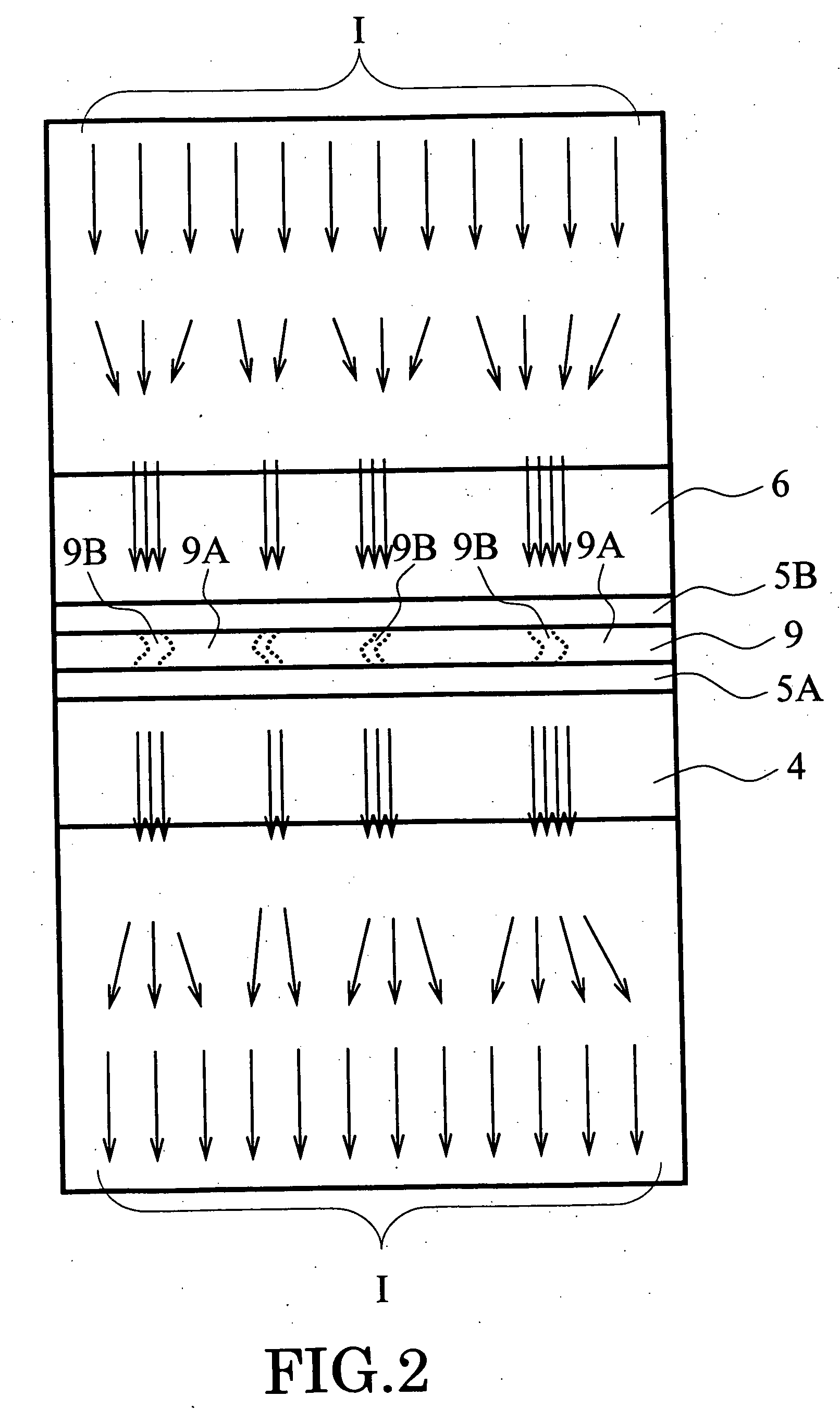 Magnetoresistance effect element having a nonmagnetic intermediate layer having a two-dimensional fluctuation of resistance