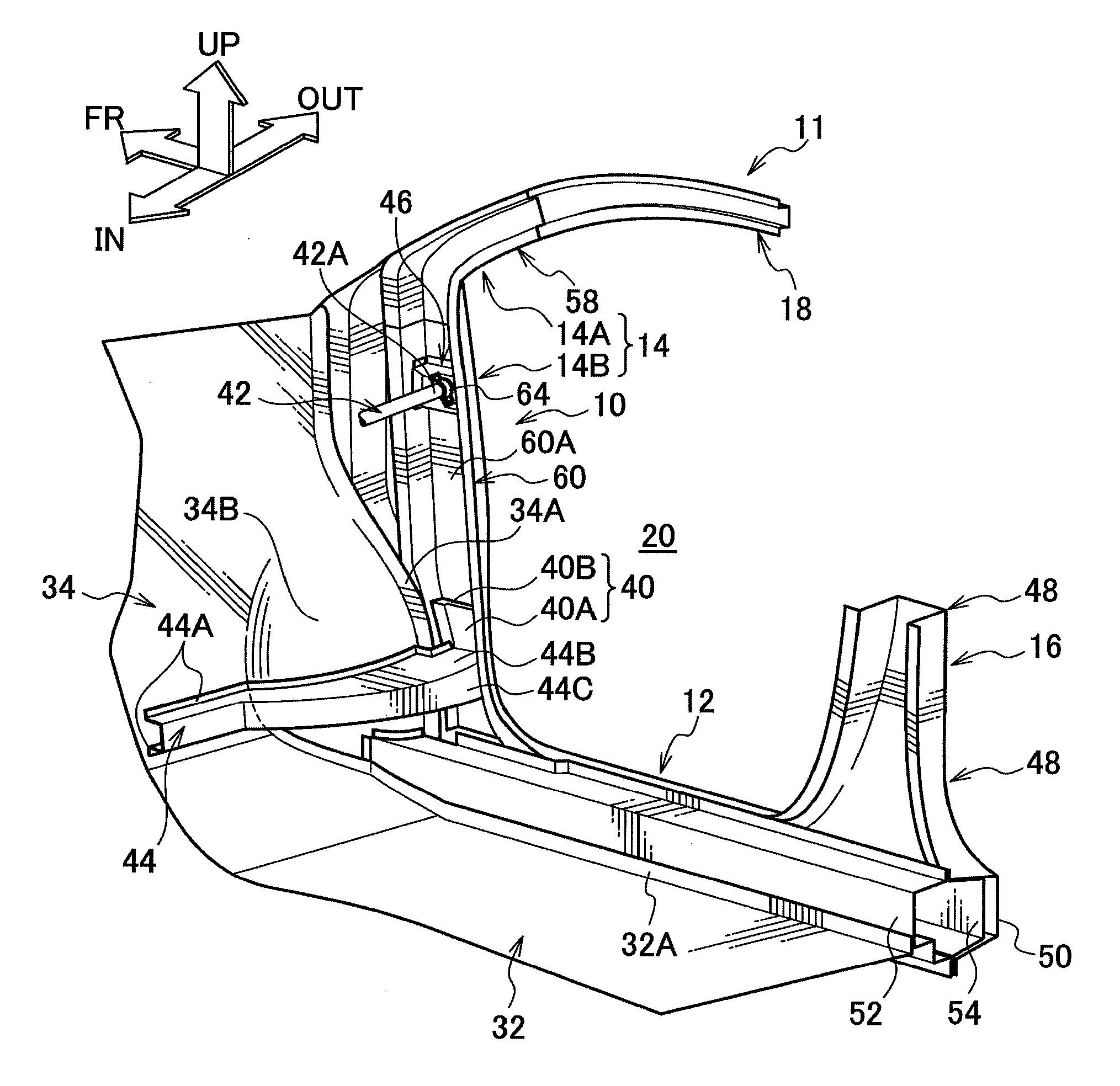 Vehicle body forward portion  structure