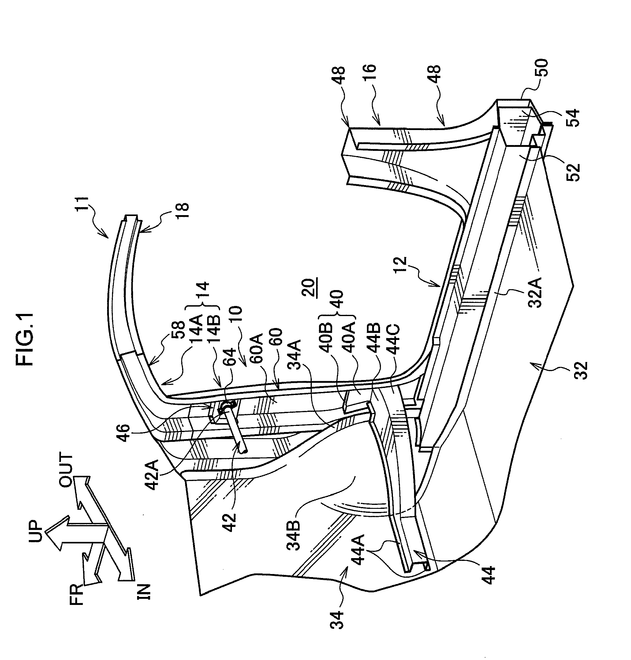 Vehicle body forward portion  structure