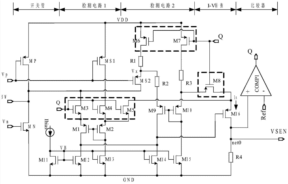 Current detection circuit and current loop control circuit including the current detection circuit