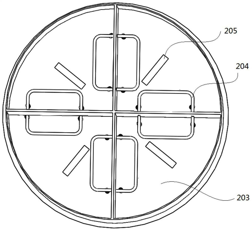 A sorting trash can with a bracket