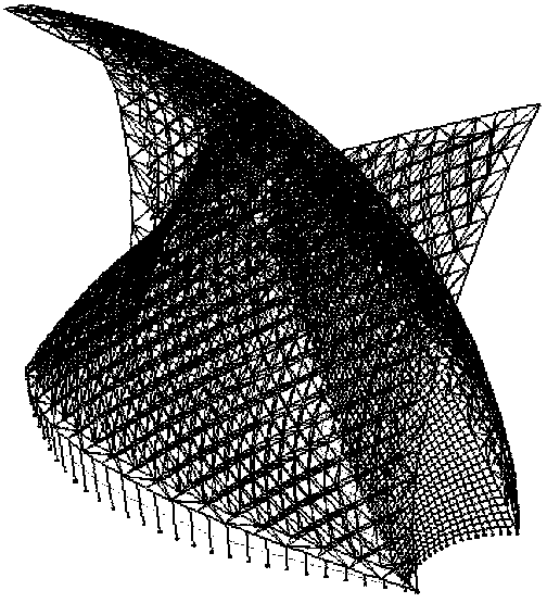 Force density finite element mixing method used for rope-pole-beam mixed system form-finding