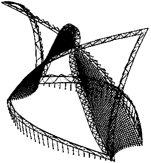 Force density finite element mixing method used for rope-pole-beam mixed system form-finding