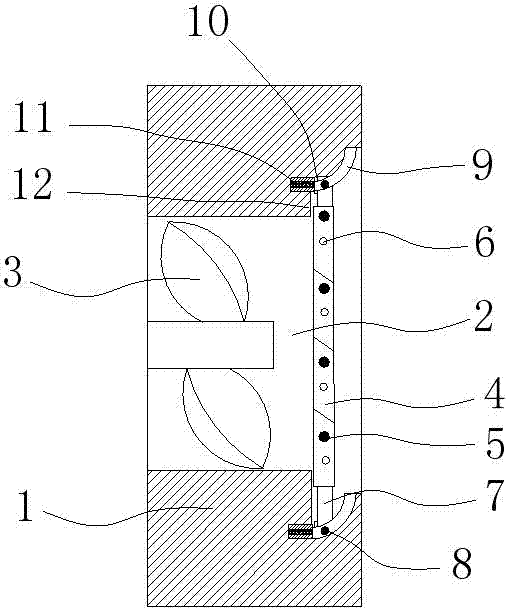 Air exchange fan with automatic closed air inlet