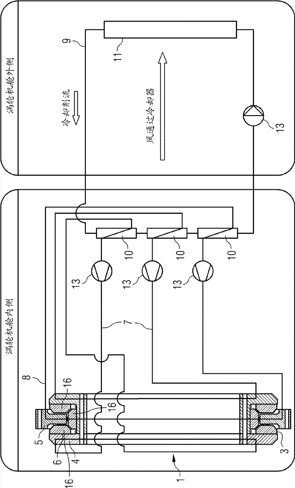 Arrangement controlling clearance of sliding bearing