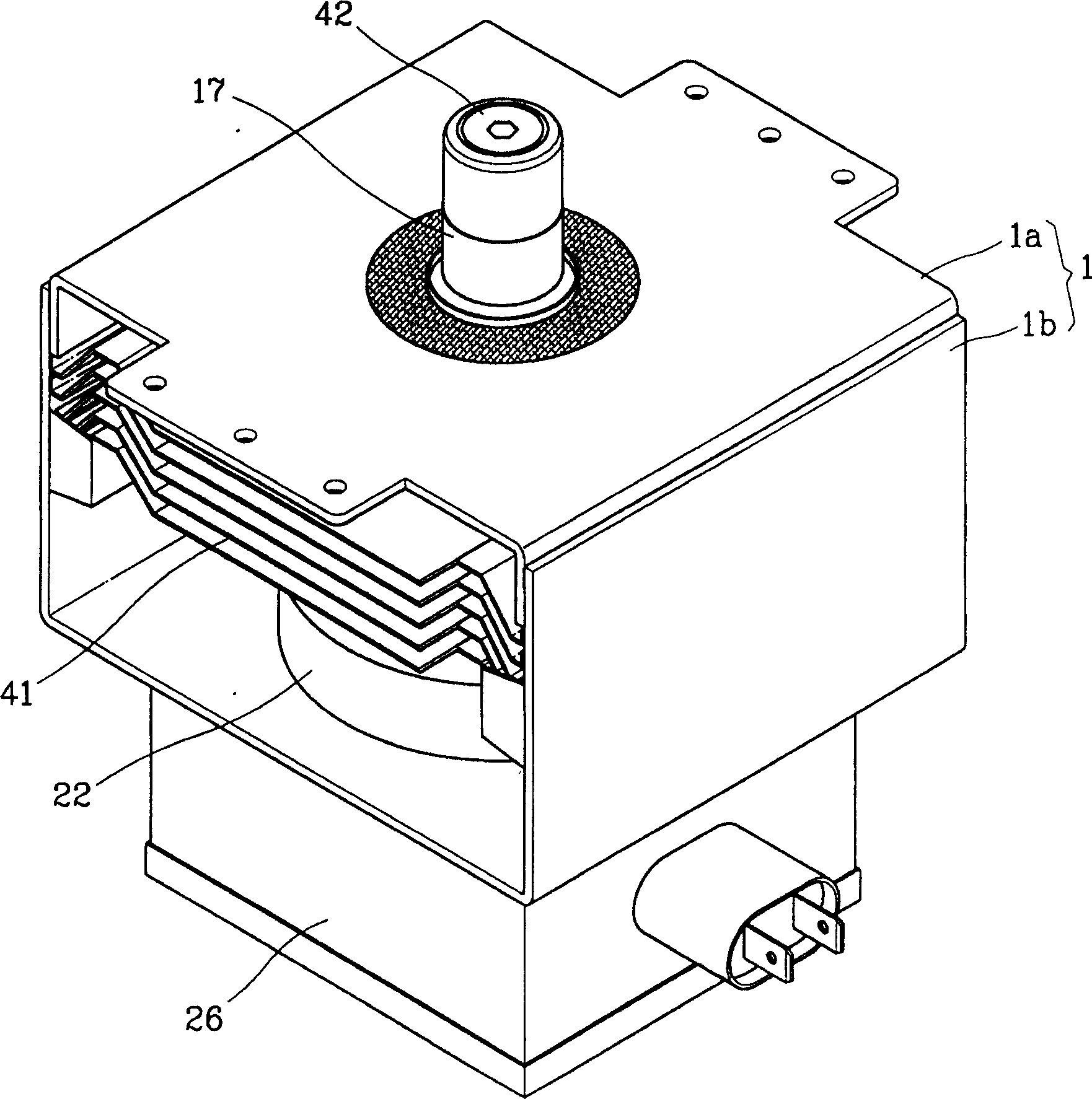 Cooling fin structure of magnetron