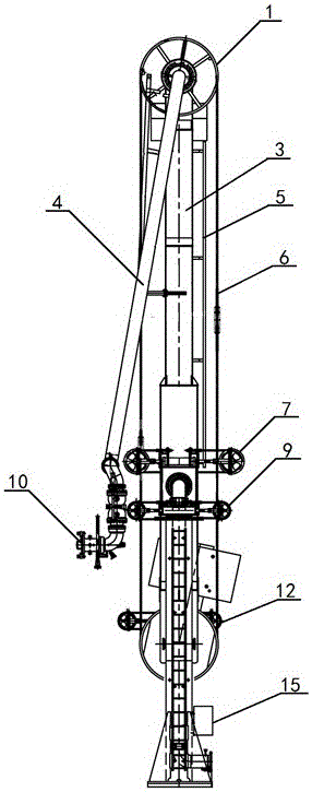 An ultra-low temperature loading and unloading arm structure with overflow prevention pipeline