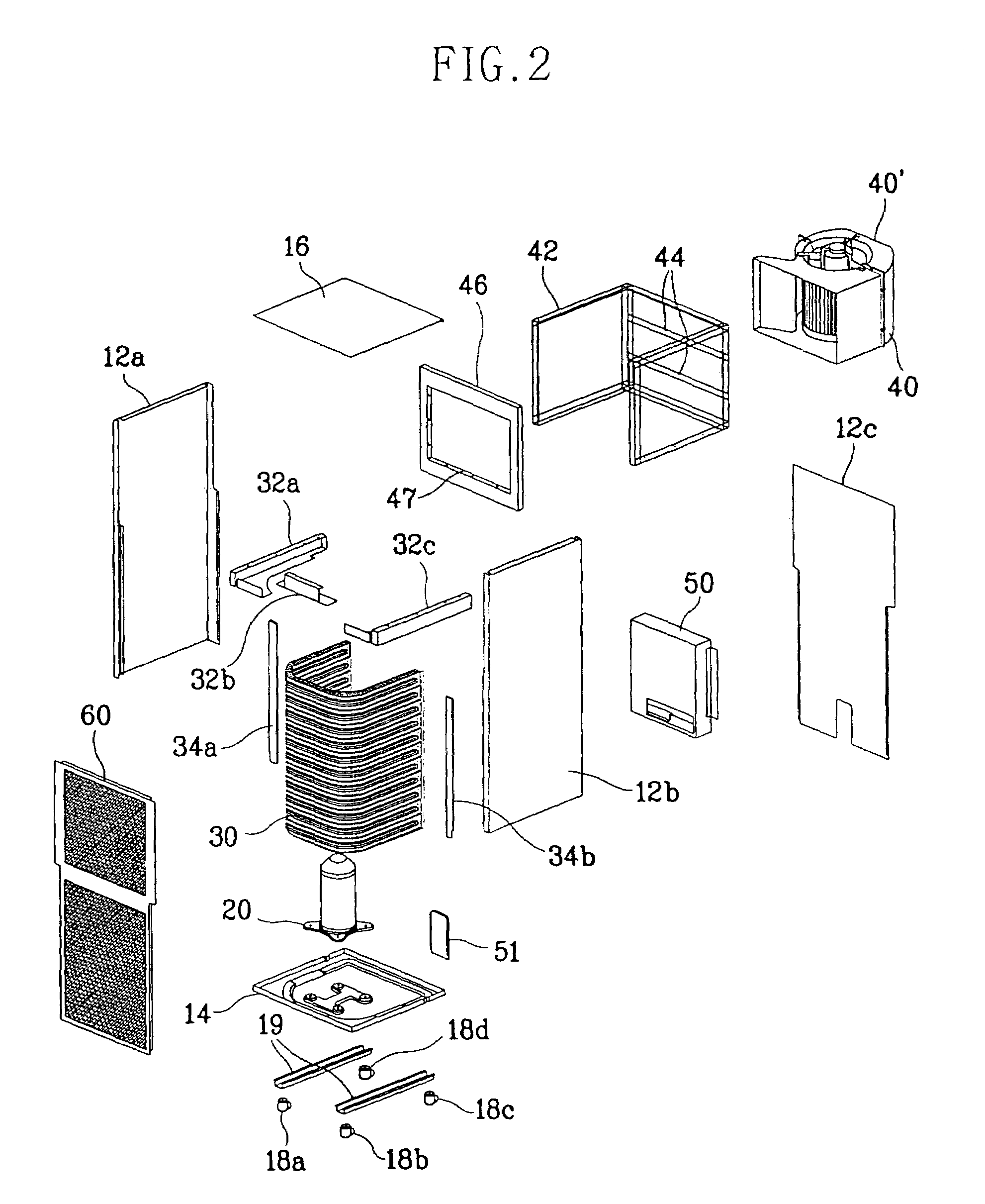 Front suction/discharge type outdoor unit for air-conditioner and outdoor unit installation system using it