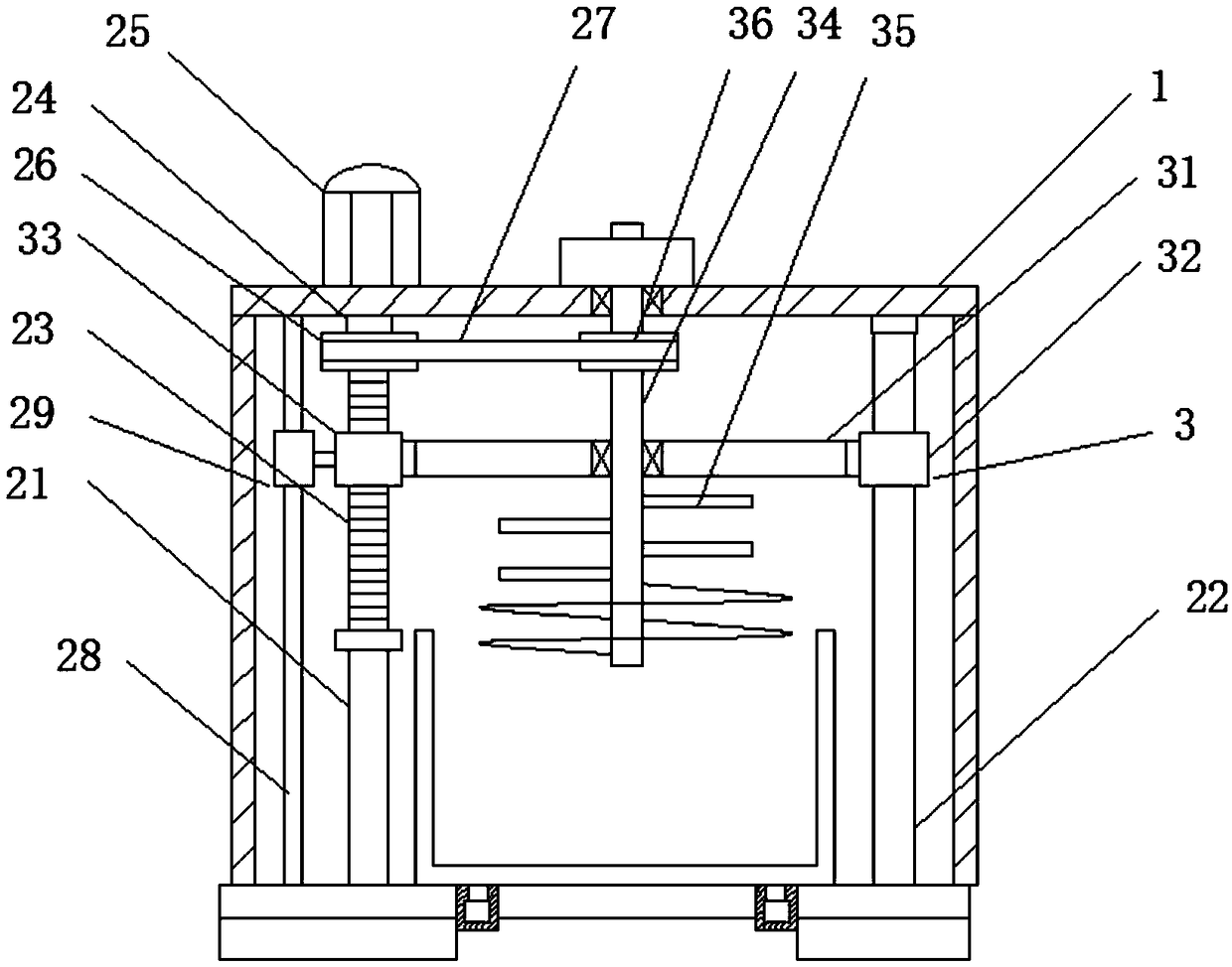 Trough capable of stirring feed for animal husbandry