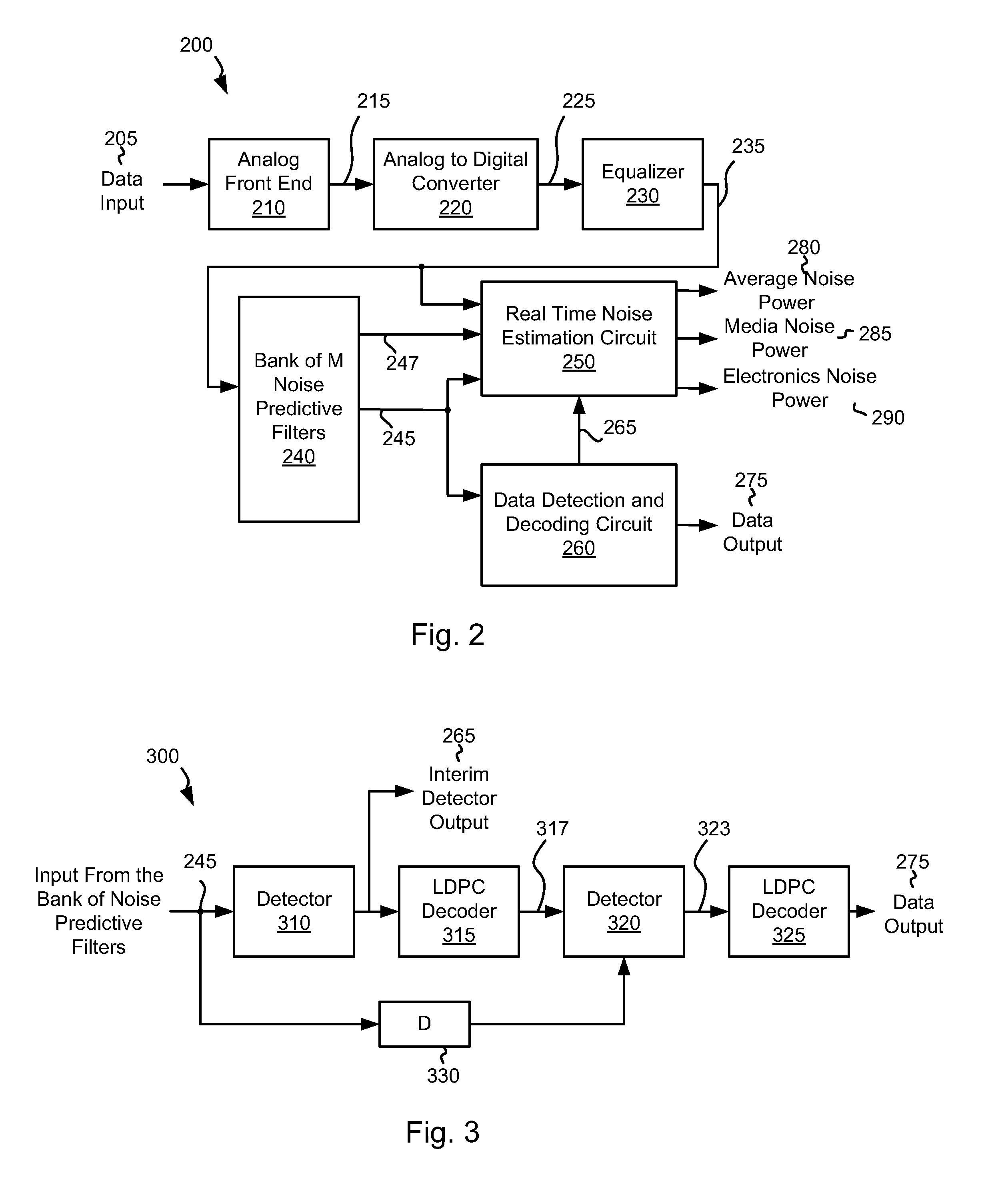 Systems and Methods for Determining Noise Components in a Signal Set