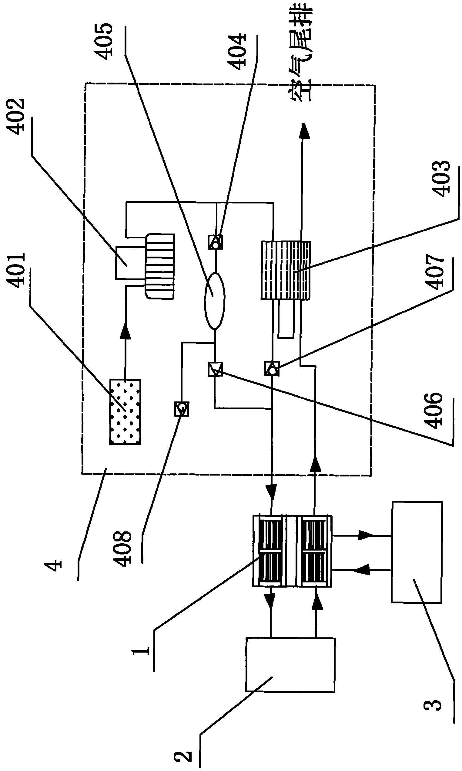 Fuel cell engine system and starting method thereof