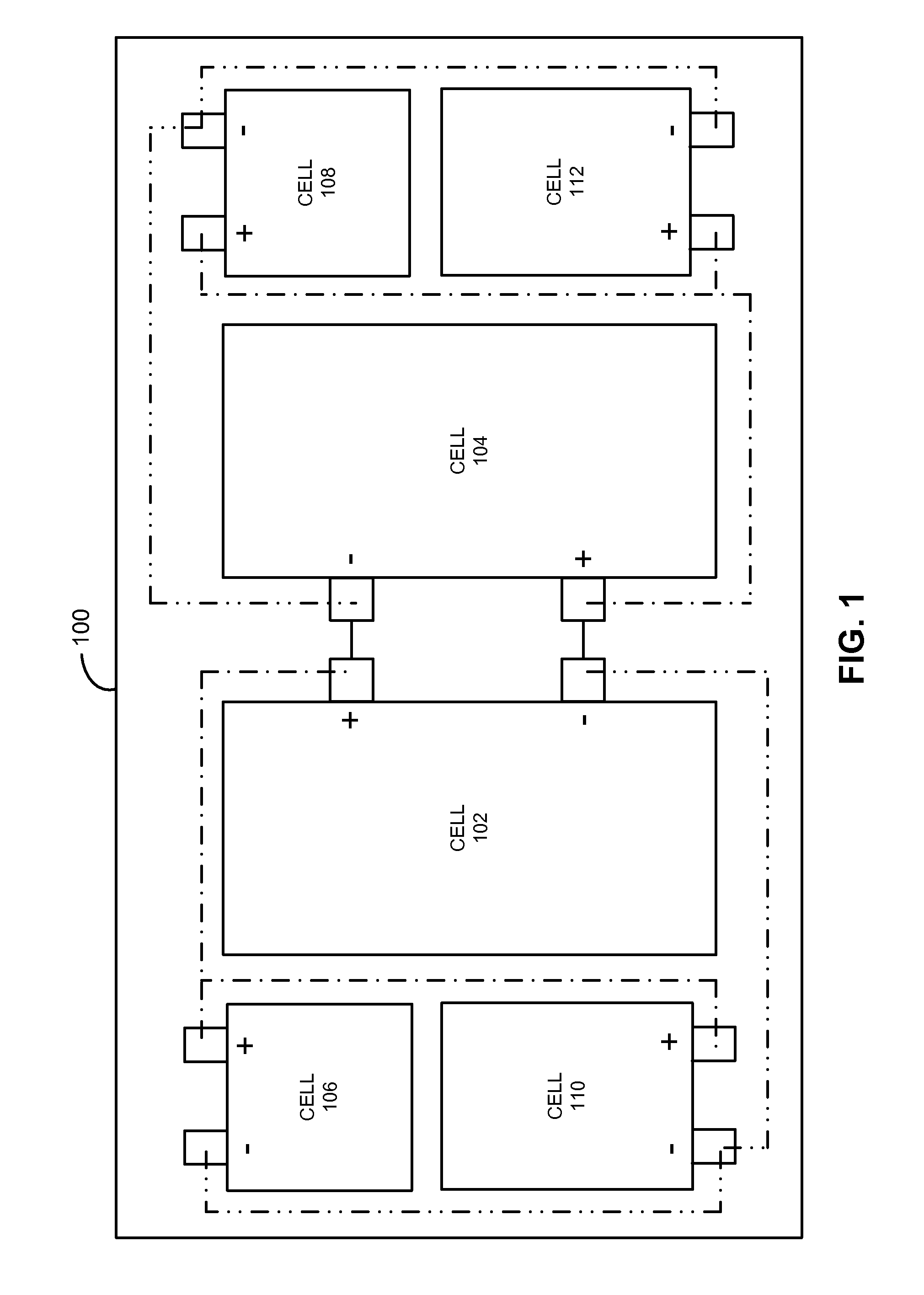 Battery pack with cells of different capacities