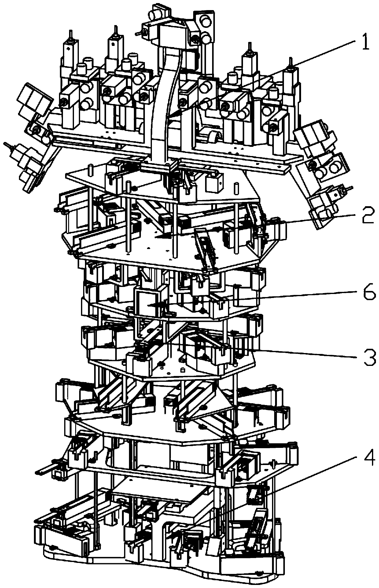 Shape-controllable dress form robot based on segmented skins