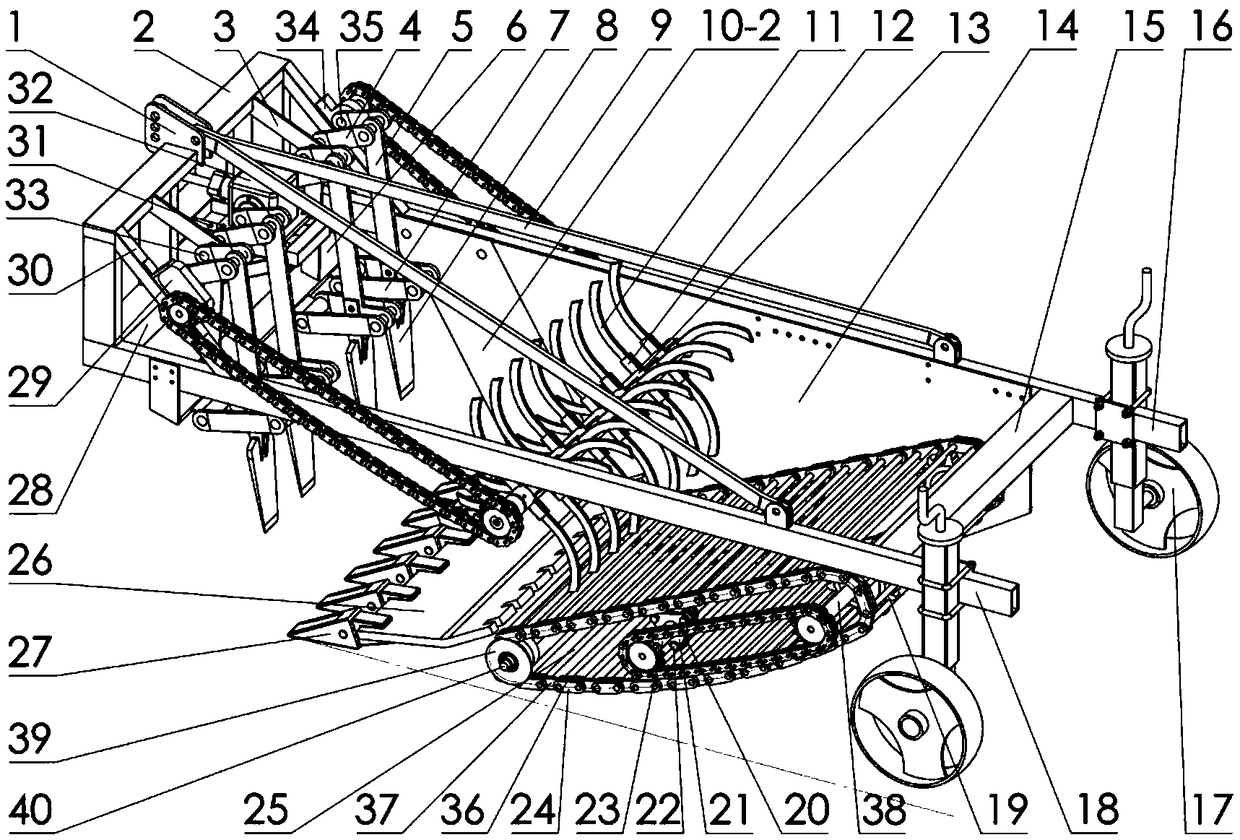 Combined excavation type low-resistance long-tuber medicine harvester