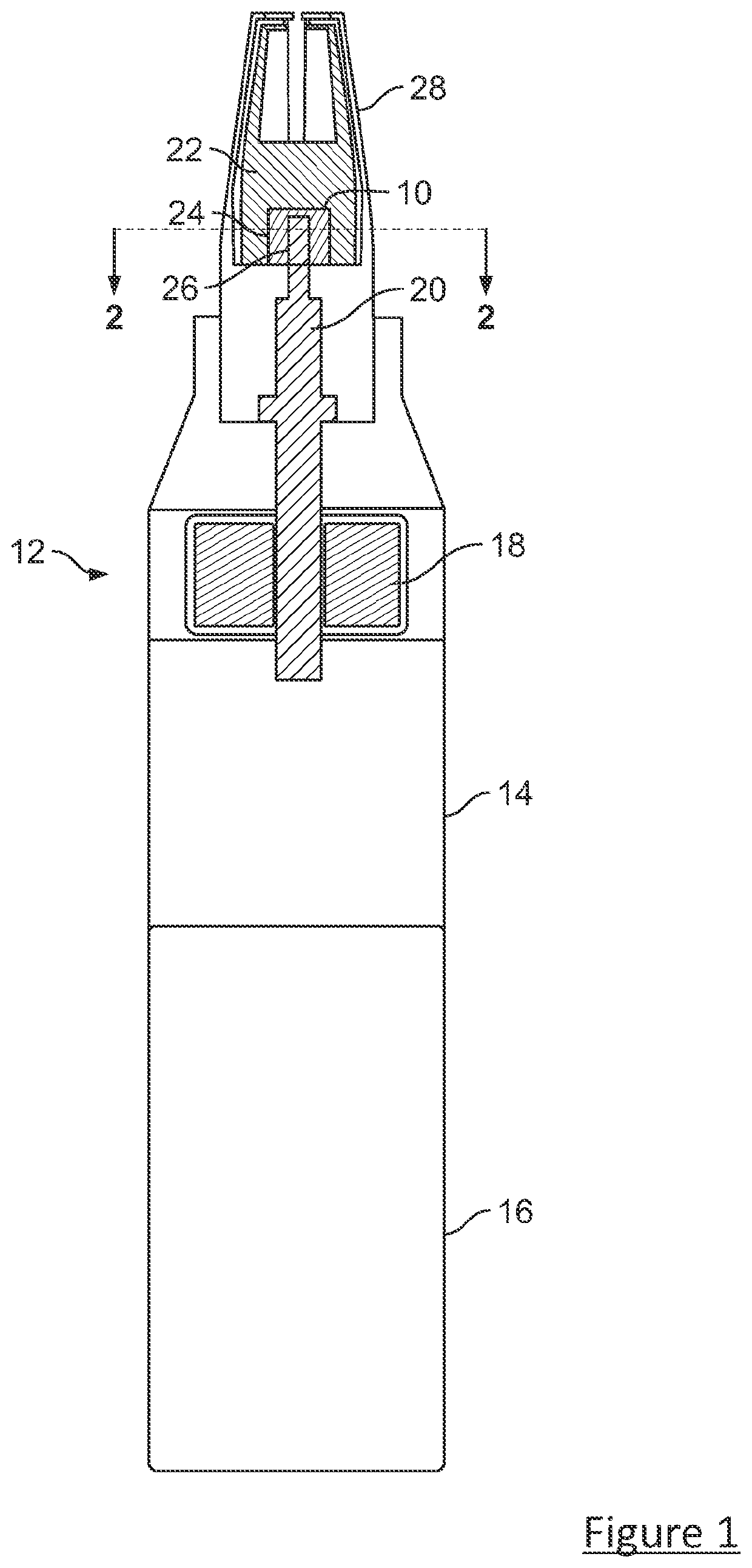 Vibration dampening connector for a nose hair trimmer