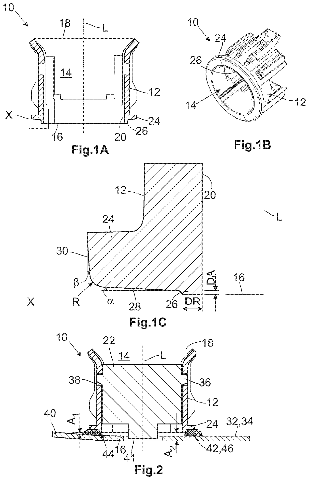 Sensor receptacle for receiving a sensor of a motor vehicle and a trim component of a motor vehicle with such sensor receptacle