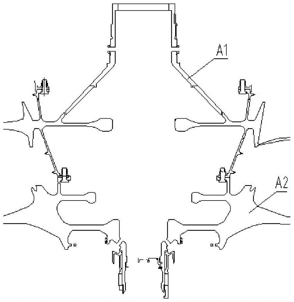 Force limiting adapter coupling wrench for assembling and disassembling bolt in aircraft engine rotor component deep cavity