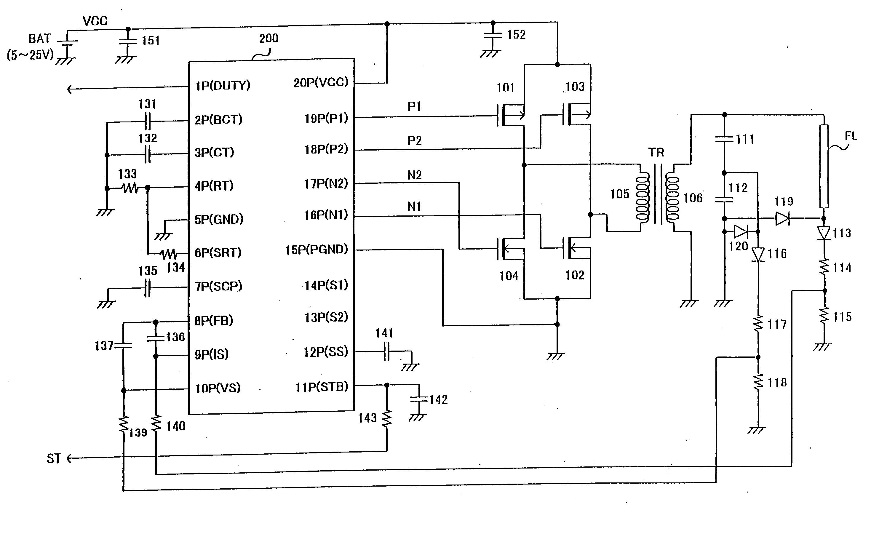 Dc/ac converter and its controller ic